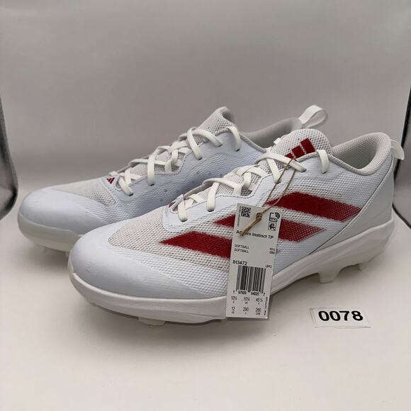 Adidas Adizero Instinct TP IH3472 White/Red Size 12 - Picture 1 of 10